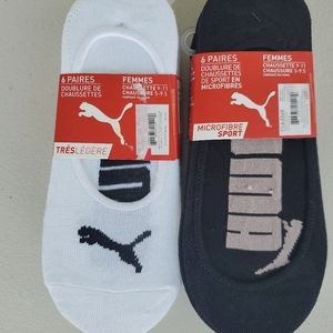 2 PUMA Women's SPORT LINER Socks - 6-Pack SOCK SIZ